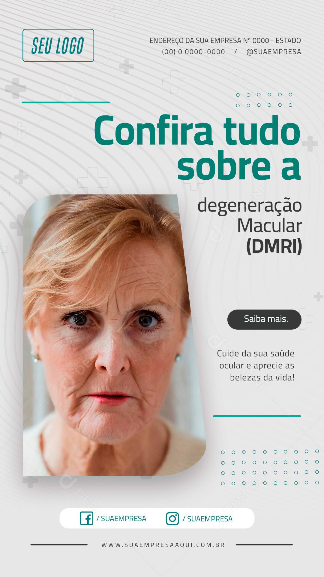 Social Media Degeneração Macular DMRI Óticas PSD Editável