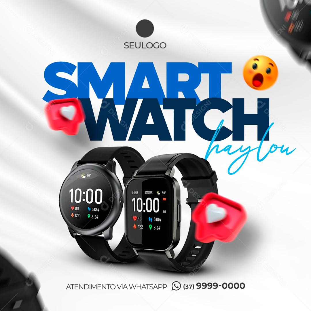 Social Media Relógio Smart Watch Lojas PSD Editável