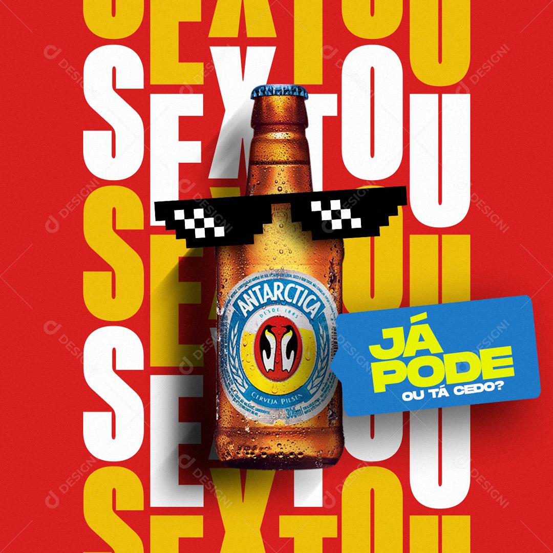 Social Media Sextou Já Poide Ou Ta Cedo Cervejas PSD Editável