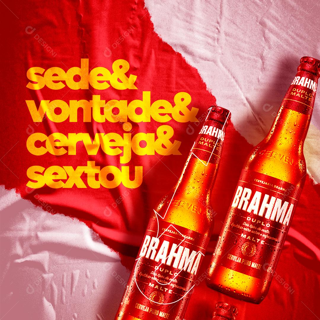 Social Media Sede e Vontade Cervejas Sextou PSD Editável