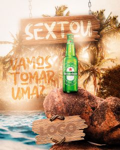 Social Media Bebidas Sextou Vamos Tomar Uma Heineken ? PSD Editável