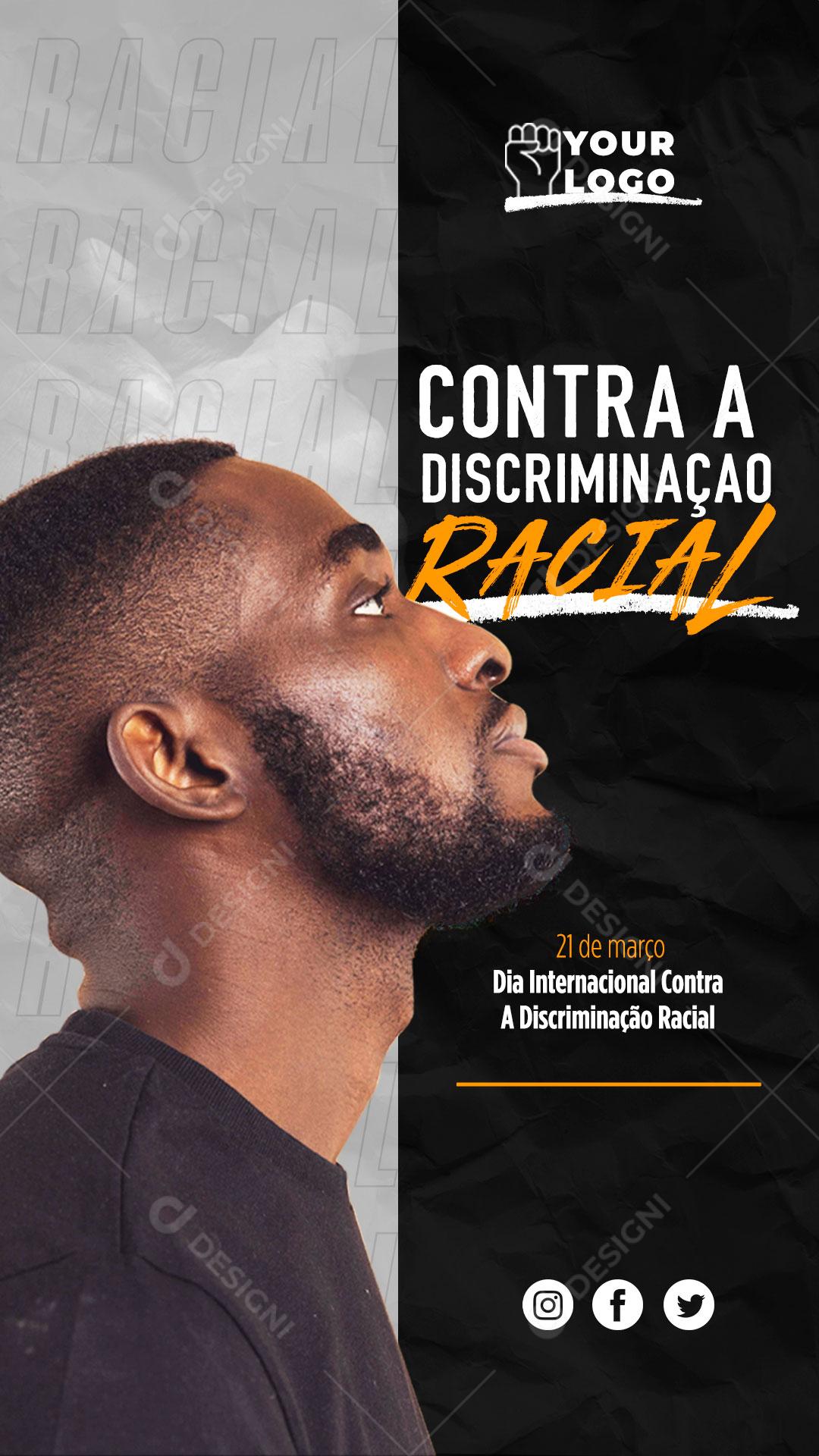 Dia Internacional Contra A Discriminação Racial Social Media PSD Editável