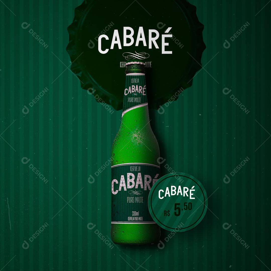 Social Media Bebidas Cerveja Cabaré PSD Editável