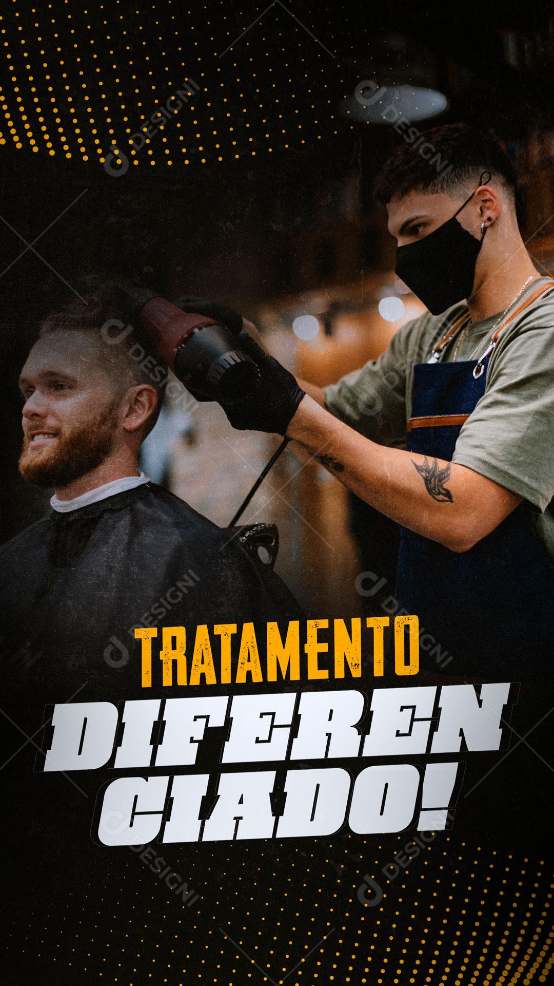 Tratamento Diferenciado Cabelereiro Social Media PSD Editável