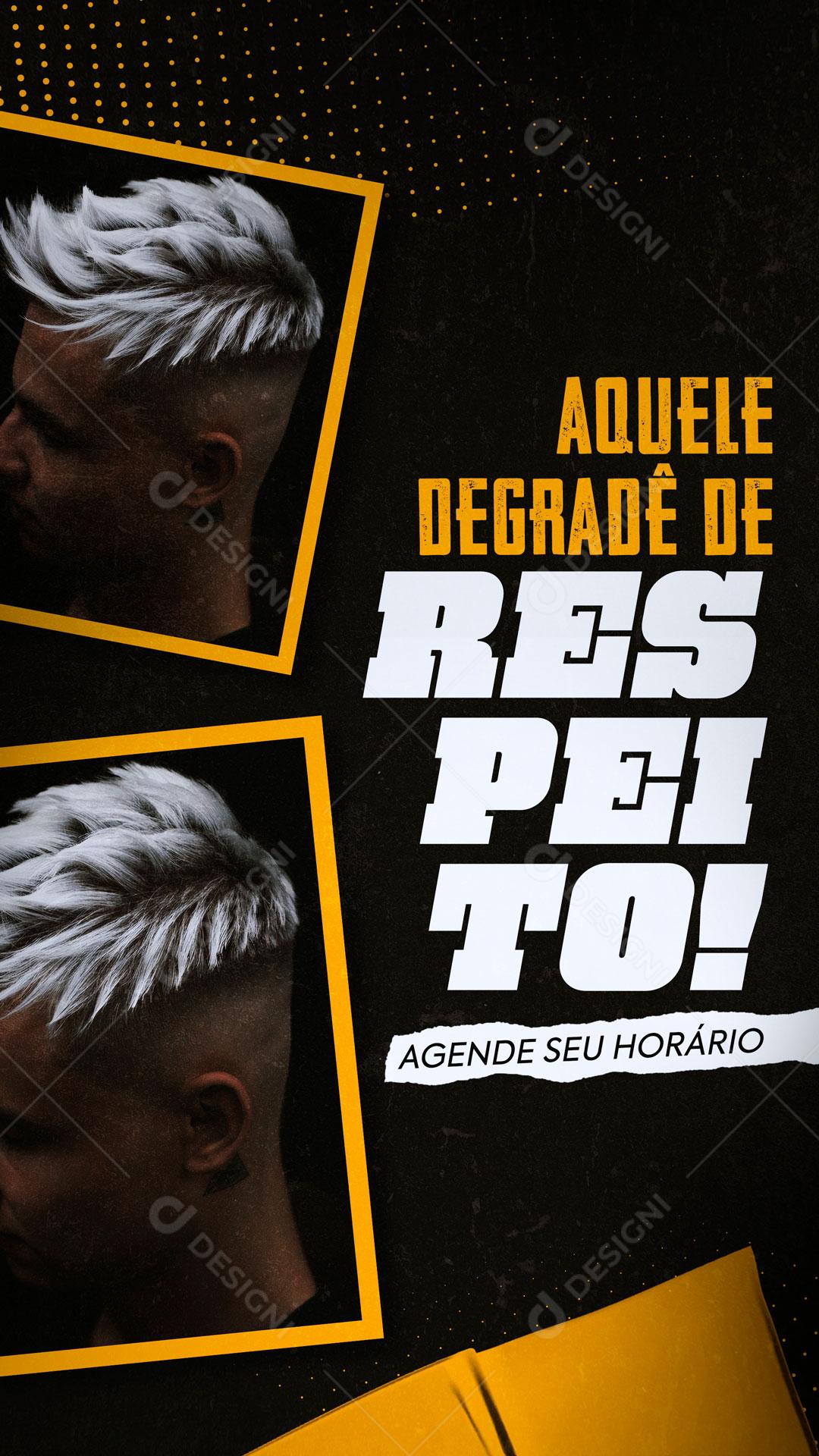 Aquele Degrade De Respeito Cabelereiro Social Media PSD Editável