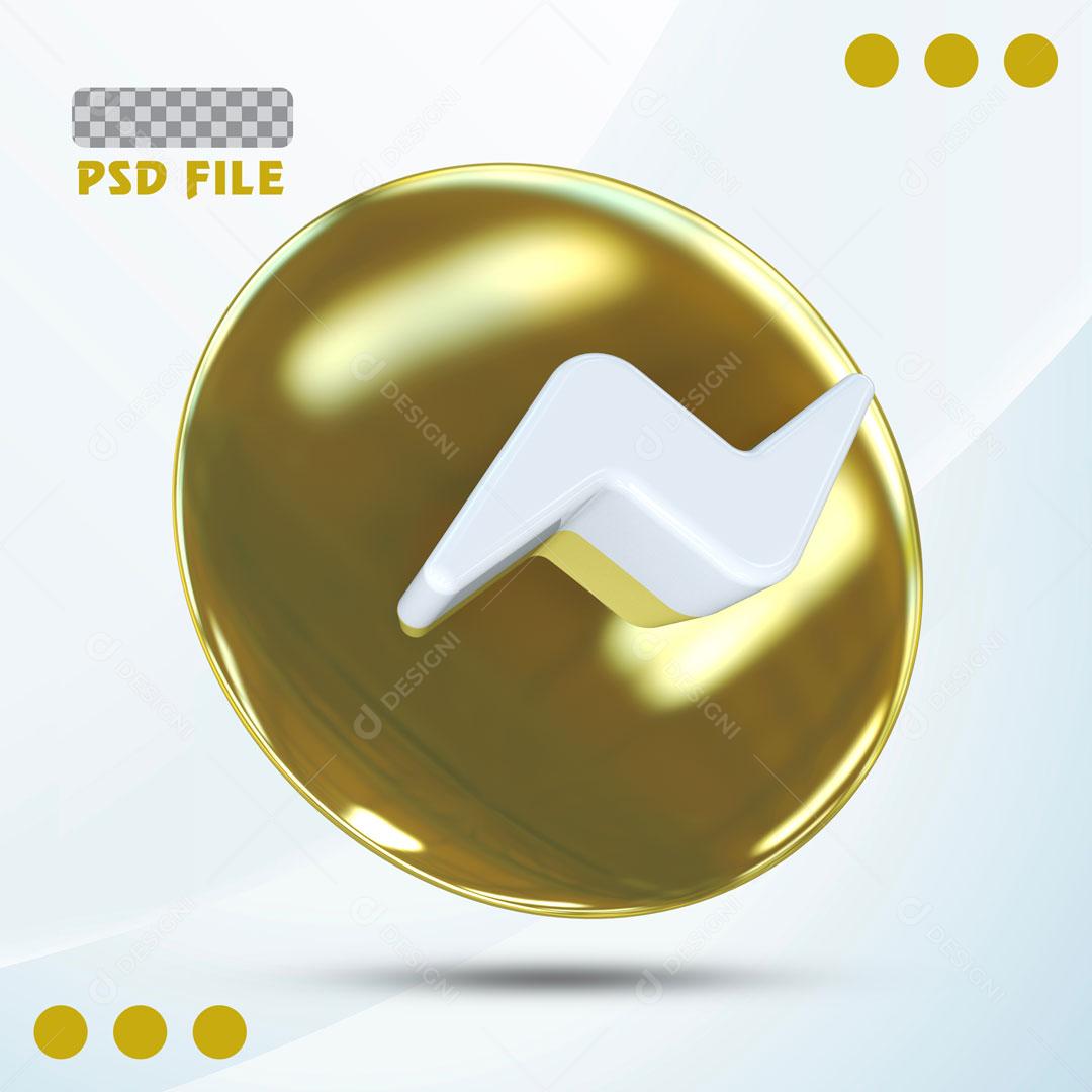Ícones 3D Para Composição Redes Sociais Messenger PSD Editável