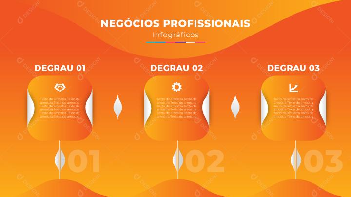 Banner de Apresentação Negócios Profissionais Infográficos Degraus Social Media EPS