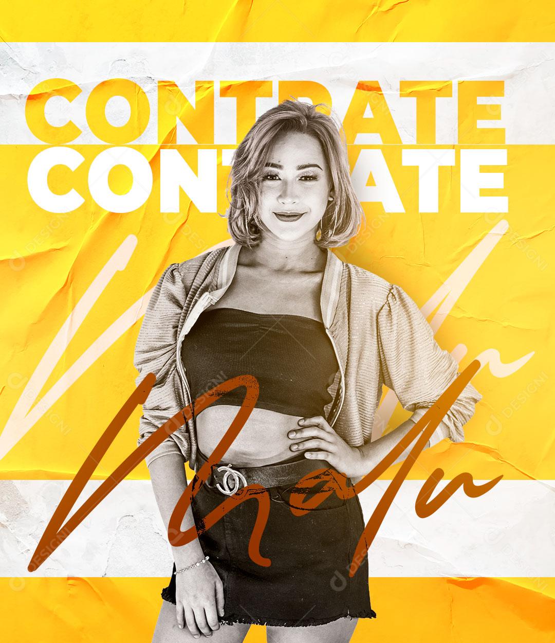 Flyer Contrate Vanda Show Social Media PSD Editável