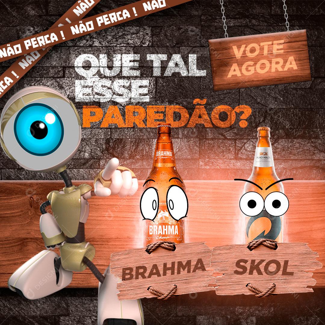 Social Media Drinks Beer How about this wall? Editable PSD