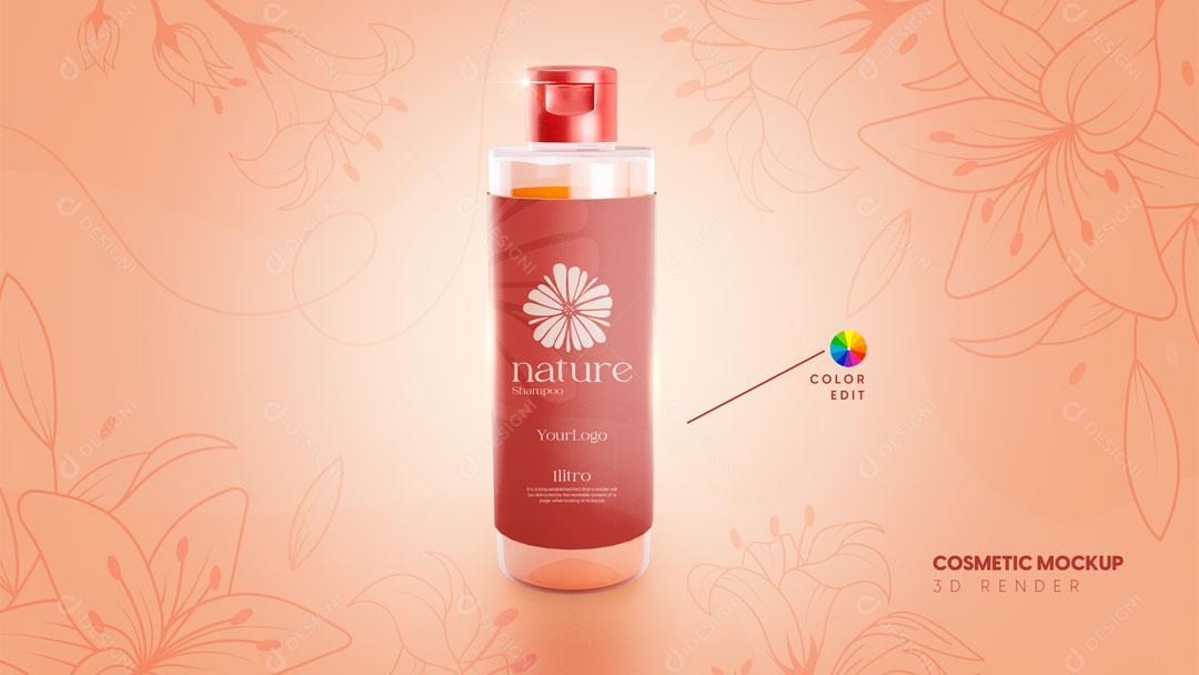 Mockup Frasco De Cosmético PSD Editável