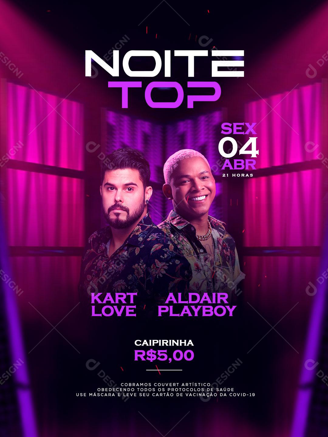 Flyer Show Noite Top Show Social Media PSD Editável
