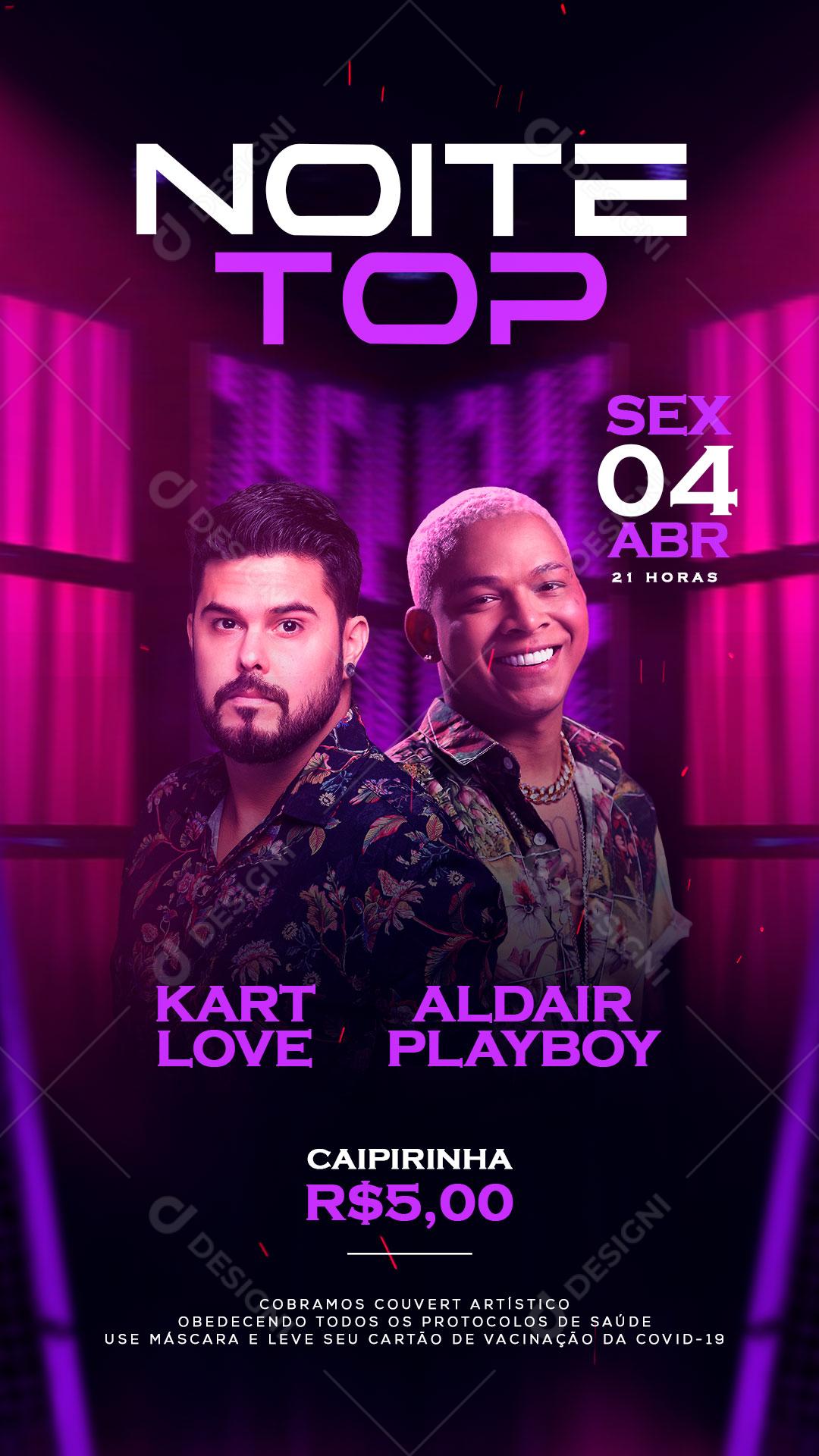 Flyer Show Noite Top Show Social Media PSD Editável