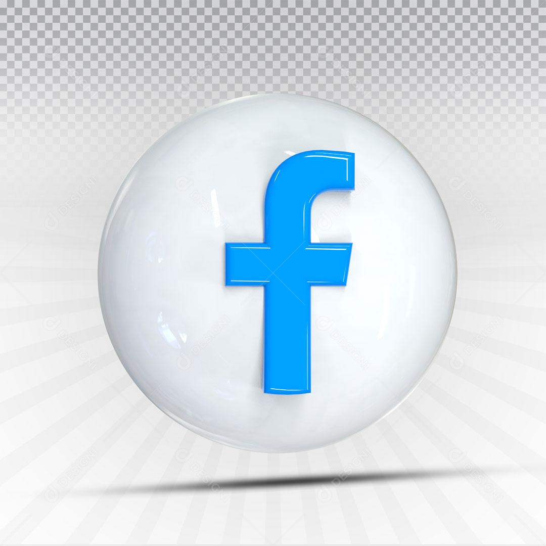 Ícones 3D Para Composição Redes Sociais Facebook PSD Editável