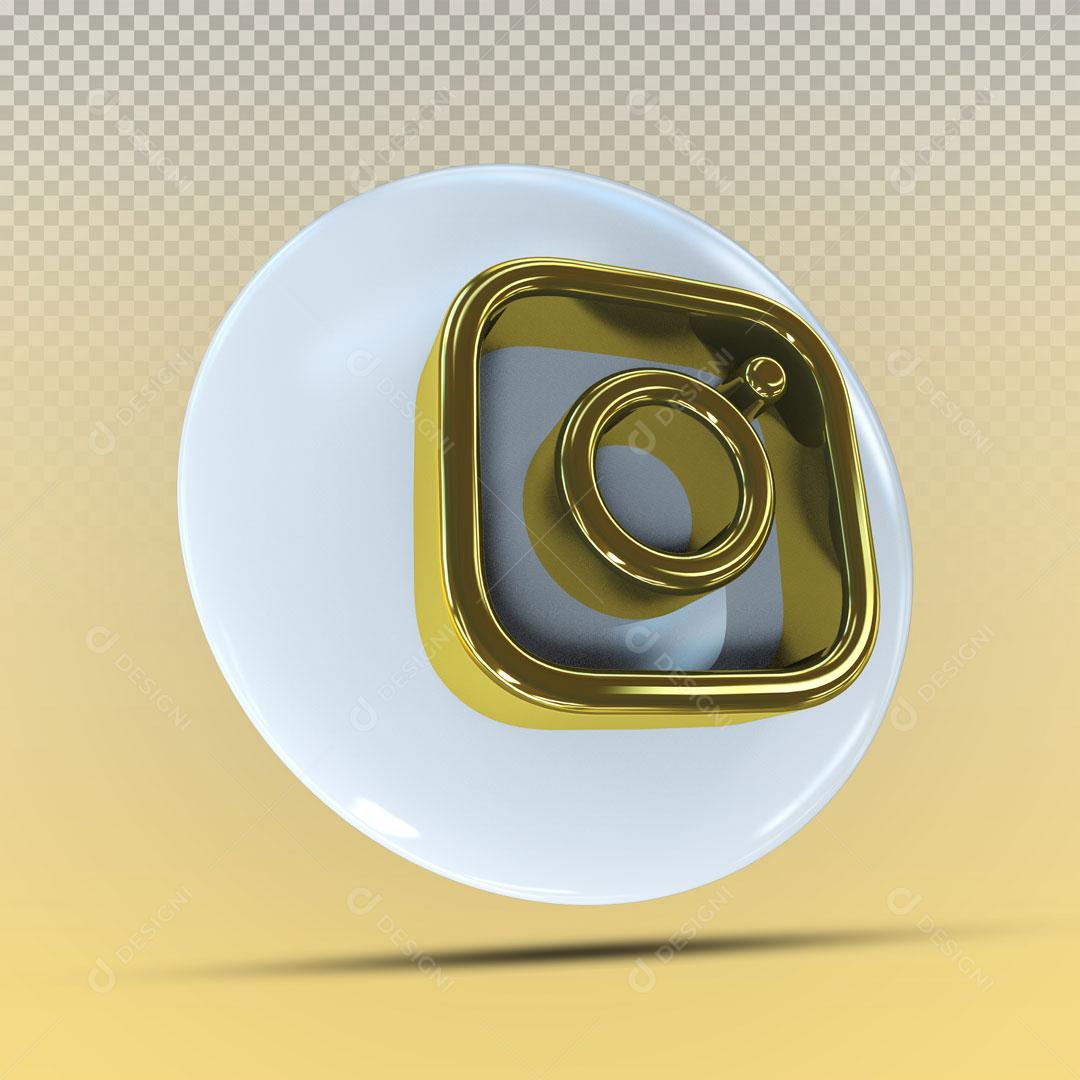 Ícones 3D Para Composição Redes Sociais Instagram PSD Editável