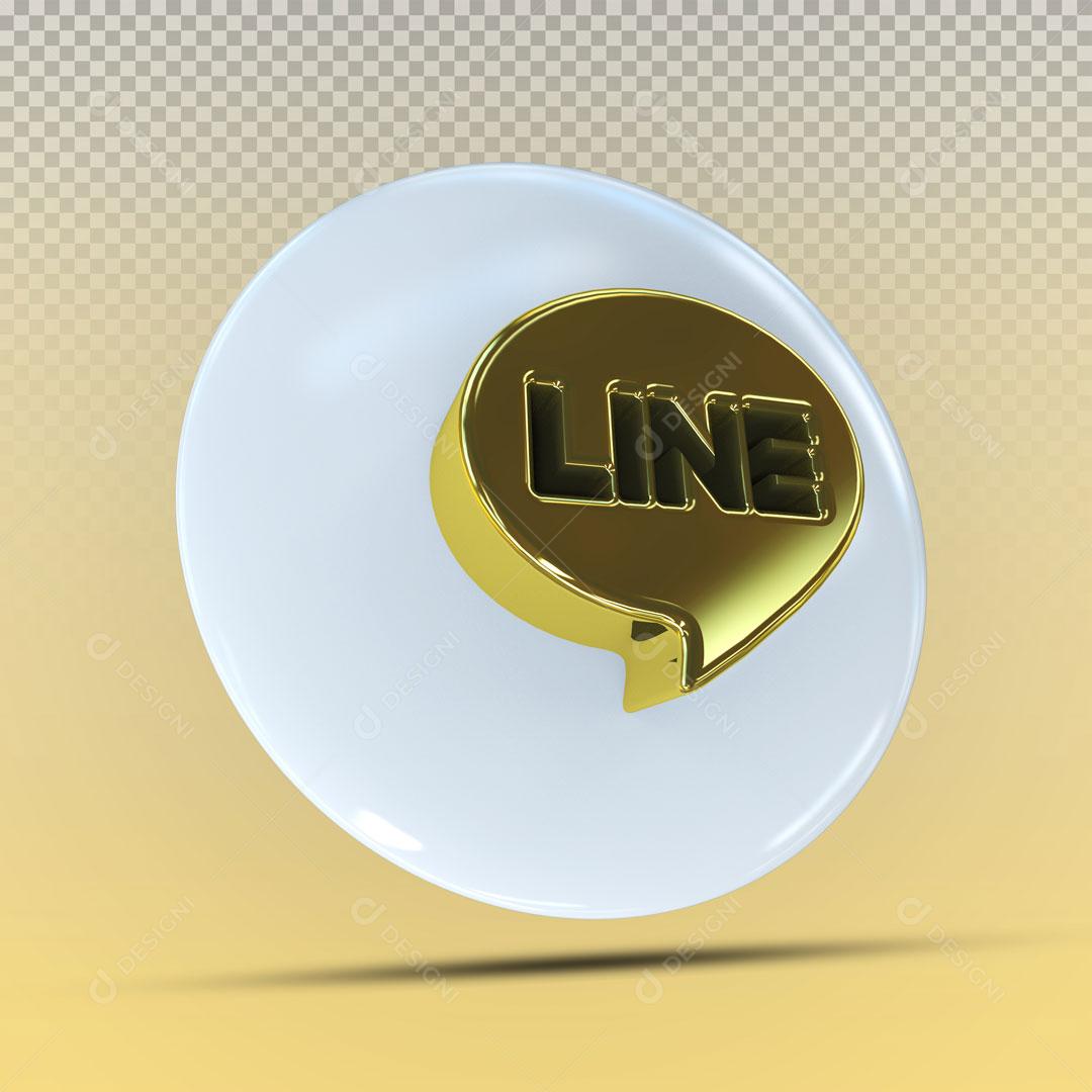 Ícones 3D Para Composição Redes Sociais Line PSD Editável