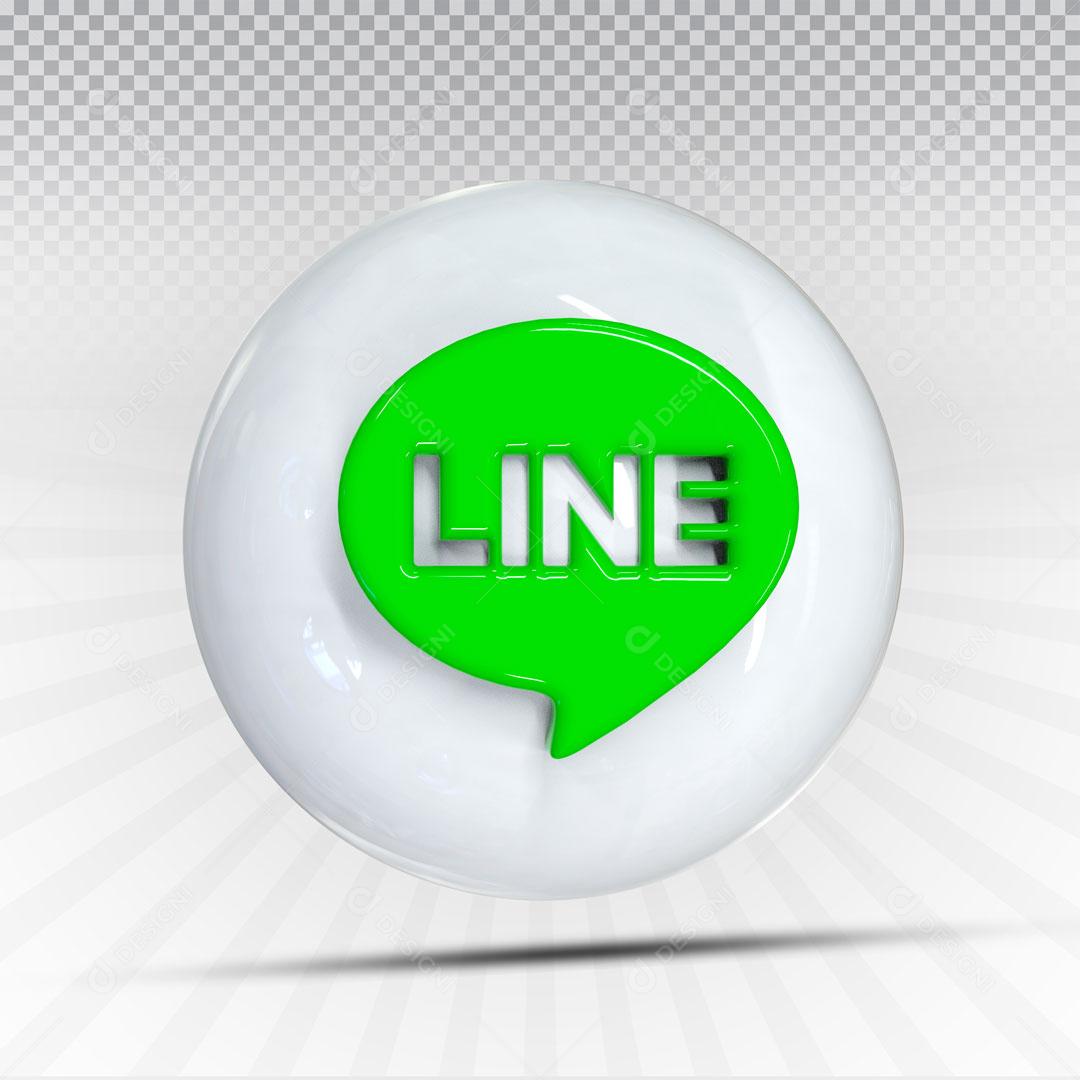 Ícones 3D Para Composição Redes Sociais Line PSD Editável