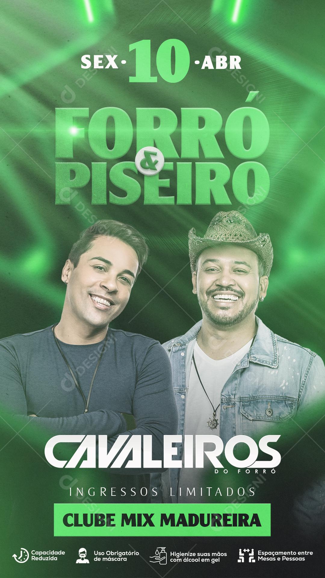 Flyer Forró E Piseiro Cavaleiro Social Media PSD Editável