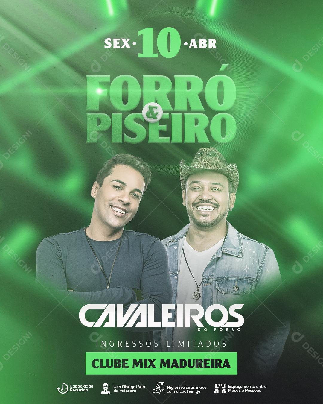 Flyer Forró E Piseiro Cavaleiro Social Media PSD Editável