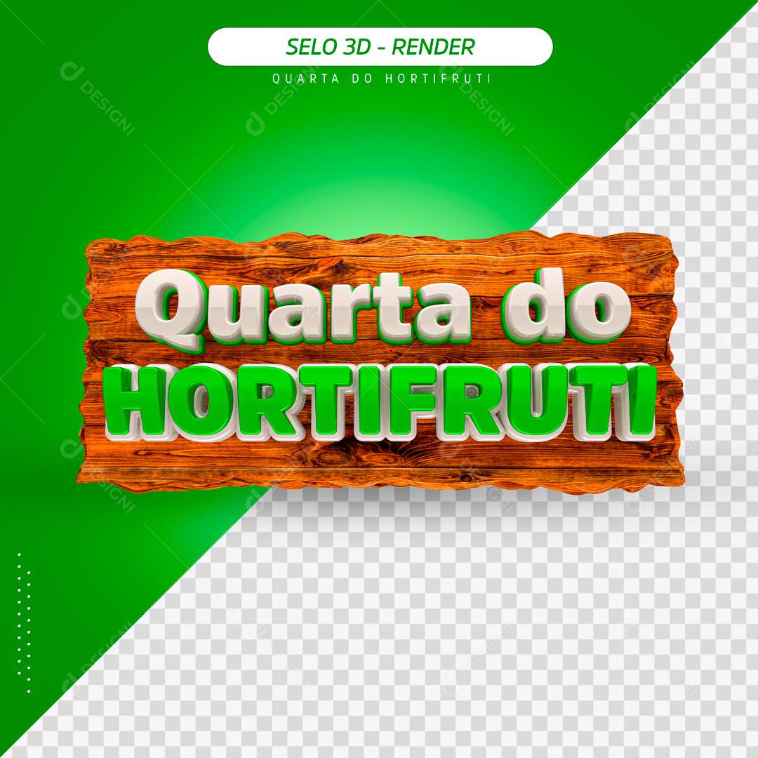 Selo 3D Para Composição Quarta Do Hortifrúti Social Media PSD Editável