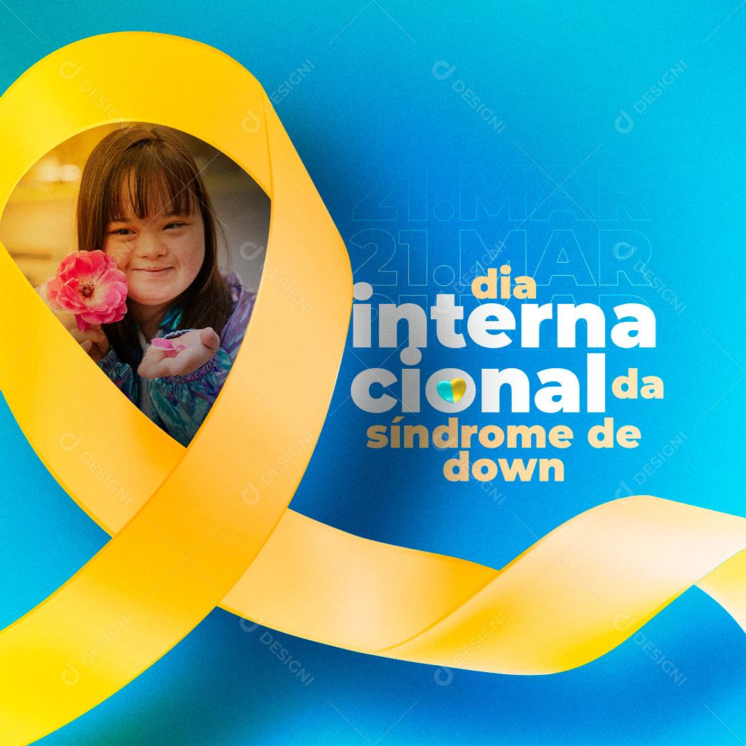 Dia Internacional da Sindrome de Down Social Media PSD Editável