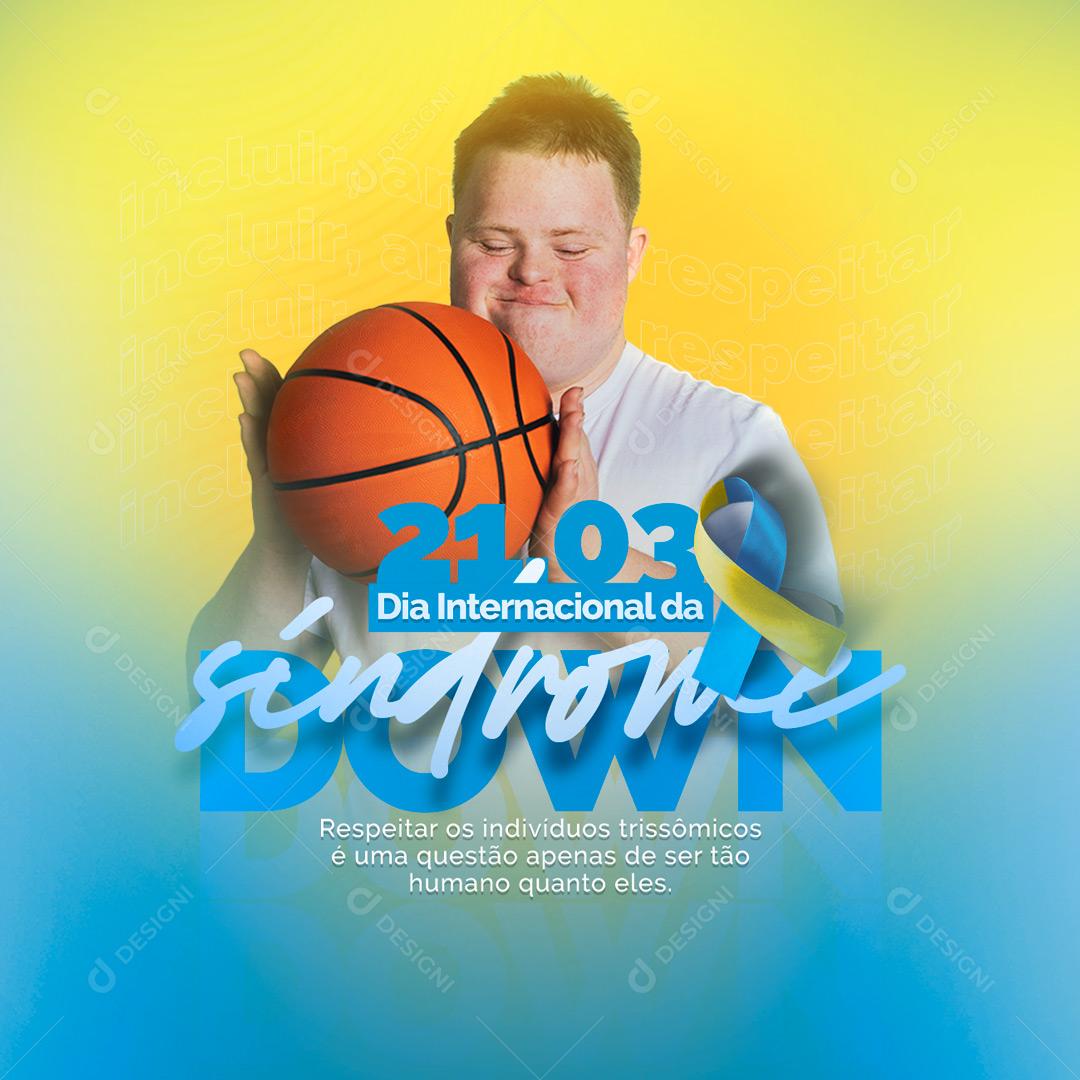 Social Media Dia Internacional da Síndrome de Down PSD Editável