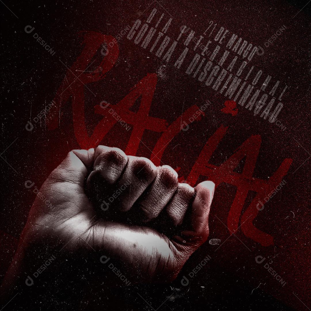Post Feed Dia Internacional Contra a Discriminação Social Media PSD Editável