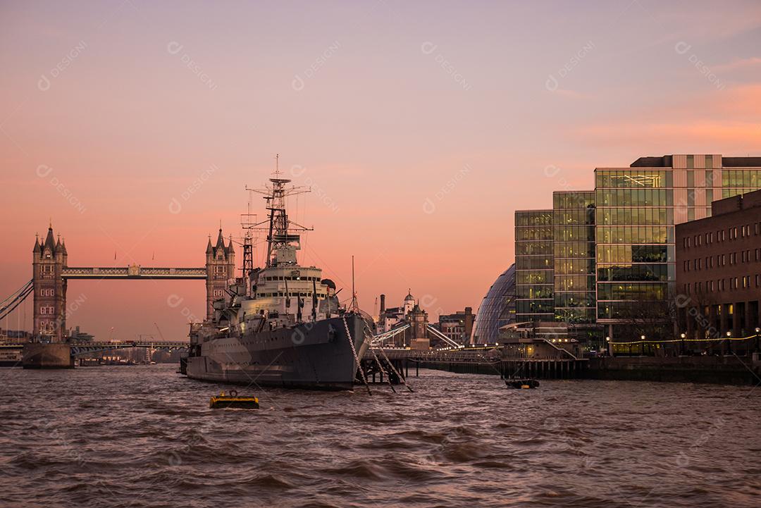 Área urbana de Londres do Rio Tamisa.