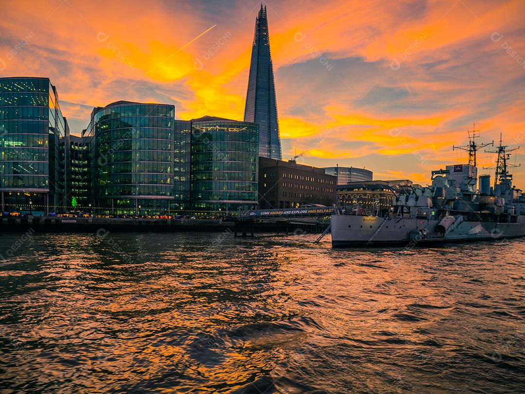 Área urbana de Londres do Rio Tamisa.