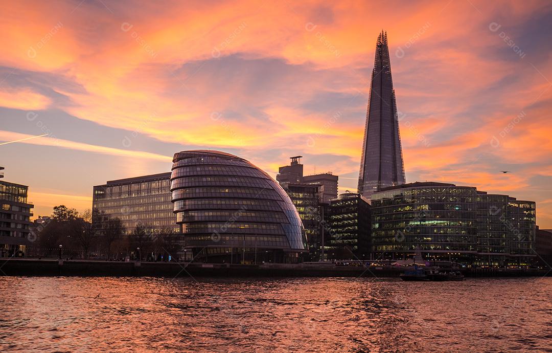 Área urbana de Londres do Rio Tamisa.