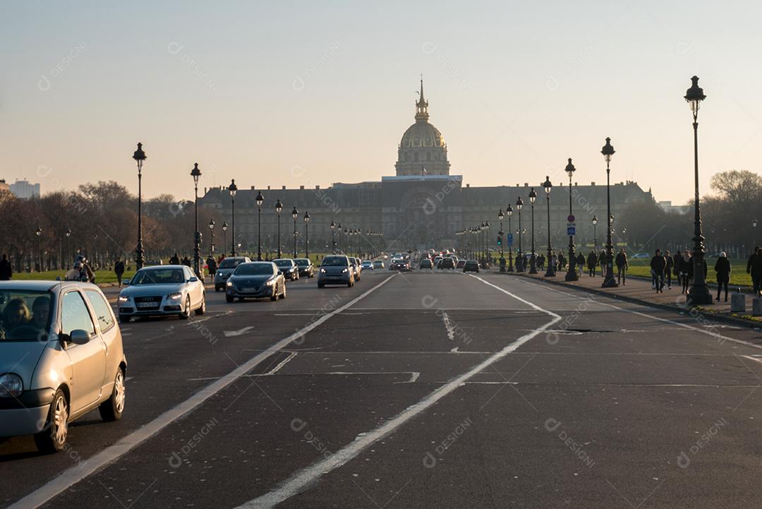 Ruas de Paris na temporada de inverno