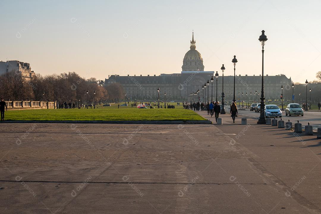 Ruas de Paris na temporada de inverno
