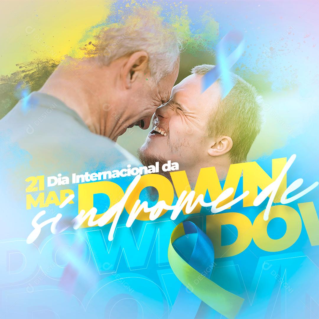 Social Media Dia Internacional da Síndrome de Down PSD Editável