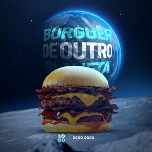 Social Media Hambúrgueria Burguer de Outro Planeta PSD Editável