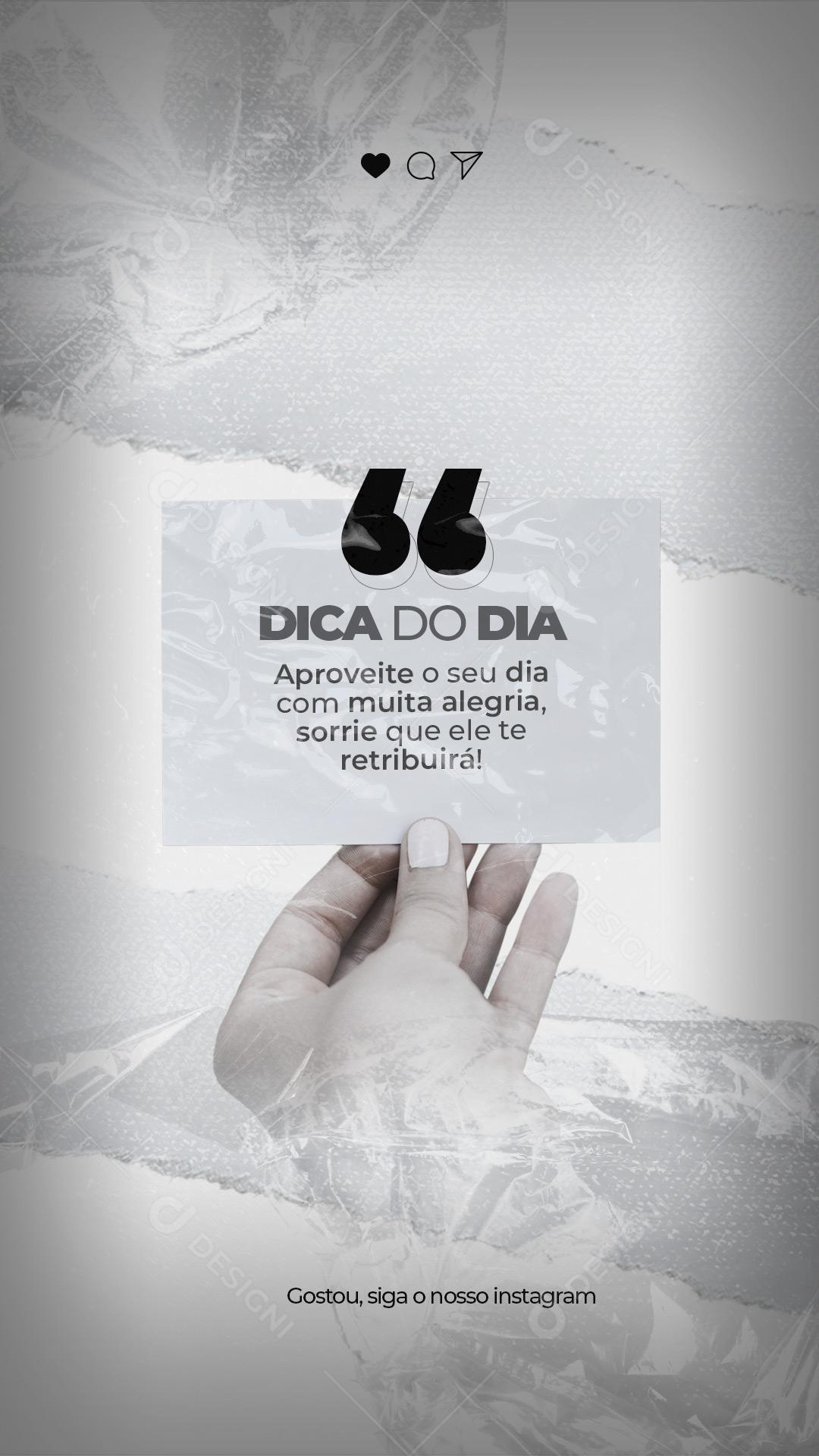 Social Media Frase Motivacional Dica do Dia PSD Editável