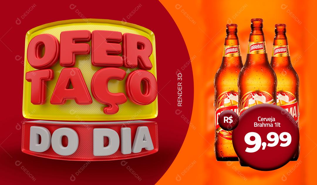 Ofertaço Do Dia Cerveja Promoção Social Media PSD Editável