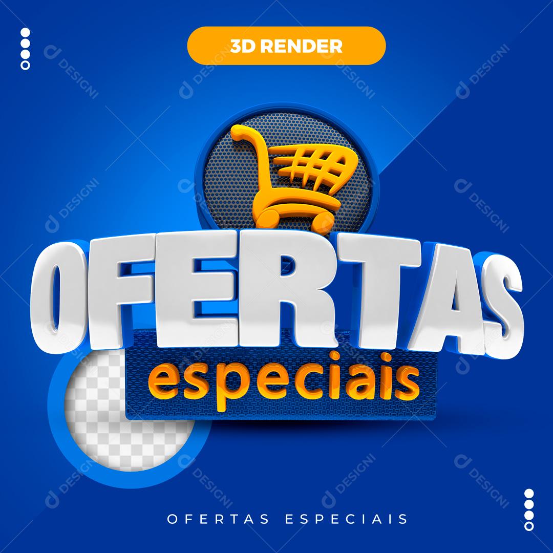 Selo 3D Para Composição Ofertas Especiais PSD Editável