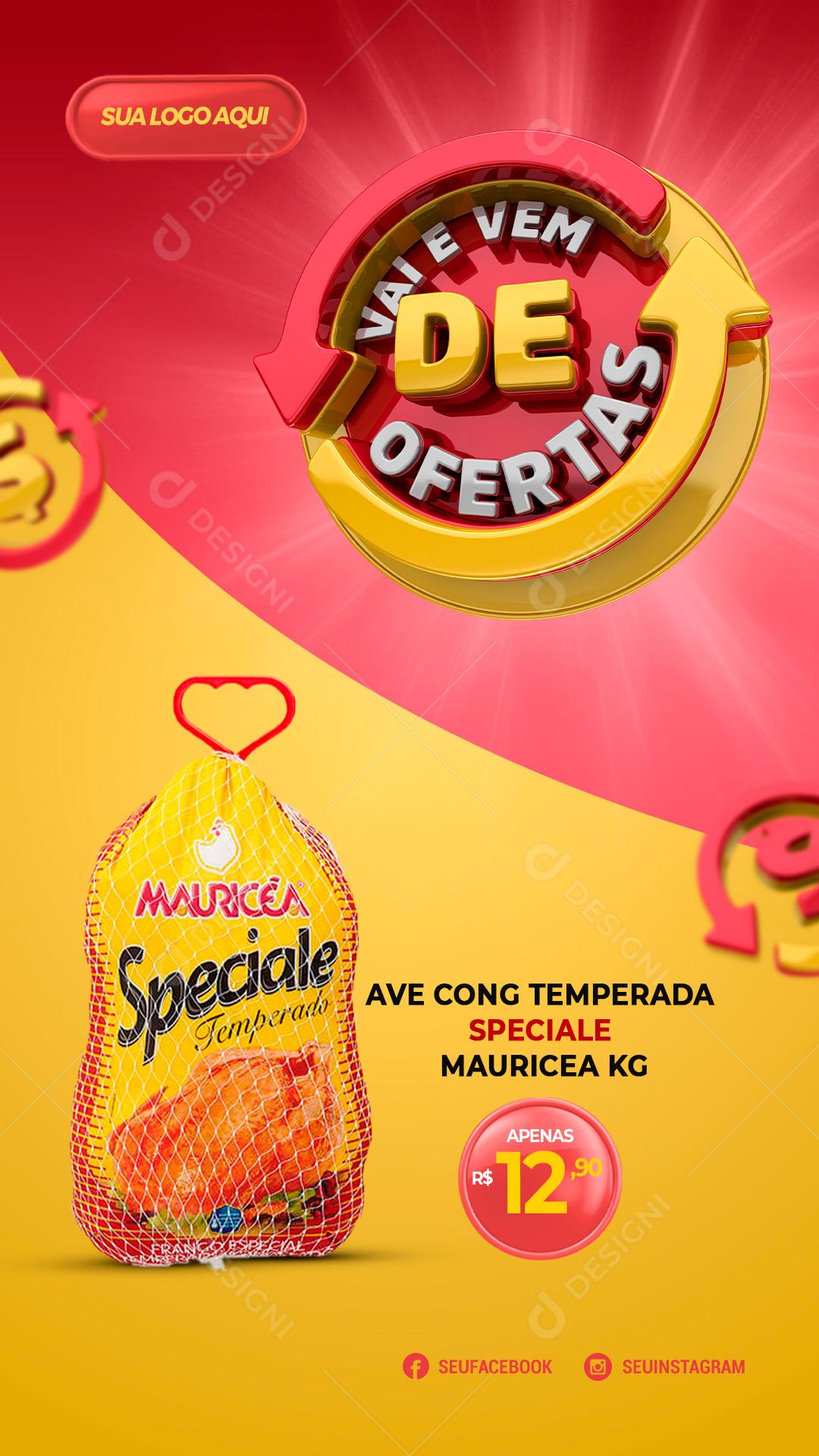 Vai E Vem De Ofertas Promoção Ave Cong Social Media PSD Editável