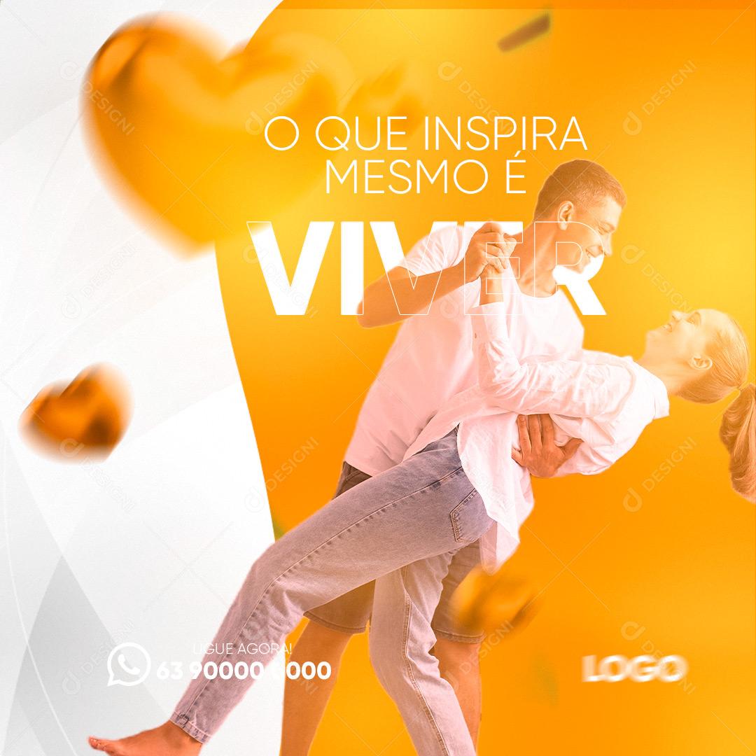 Social Media Imobiliária O que Inspira Mesmo é Viver PSD Editável