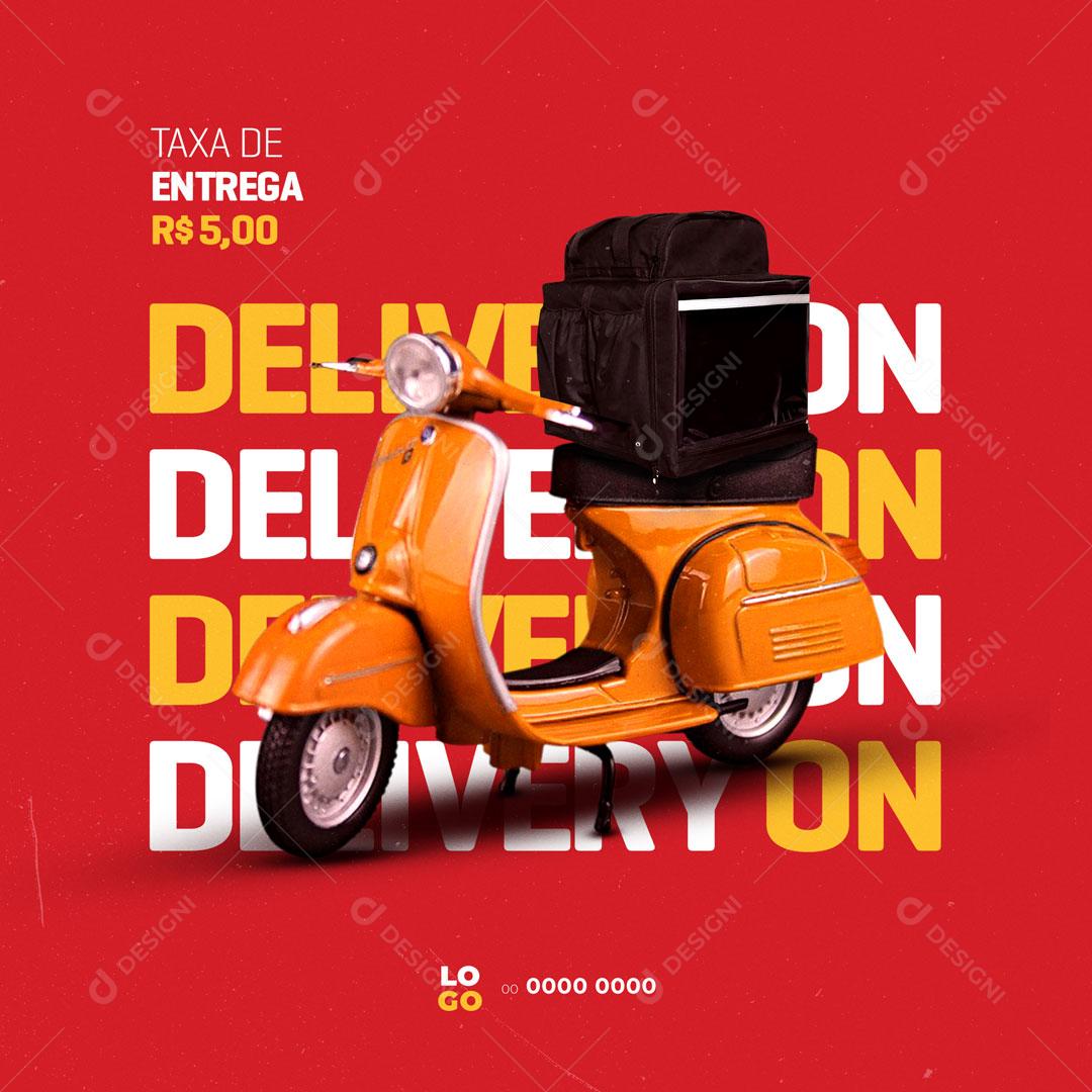 Social Media Delivery Comida Bebidas PSD Editável