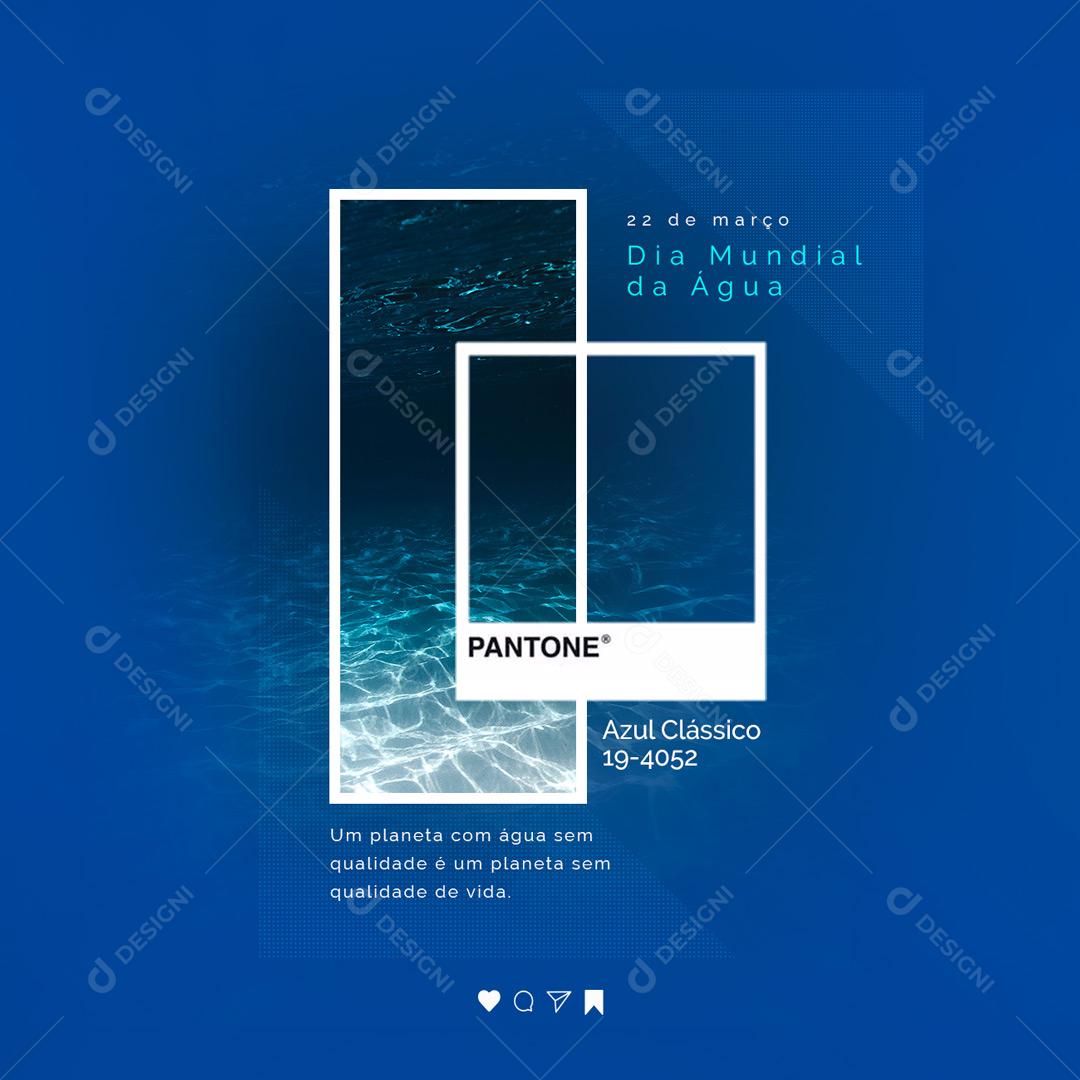Post Dia Mundial da Água Planeta Com Água Social Media PSD Editável
