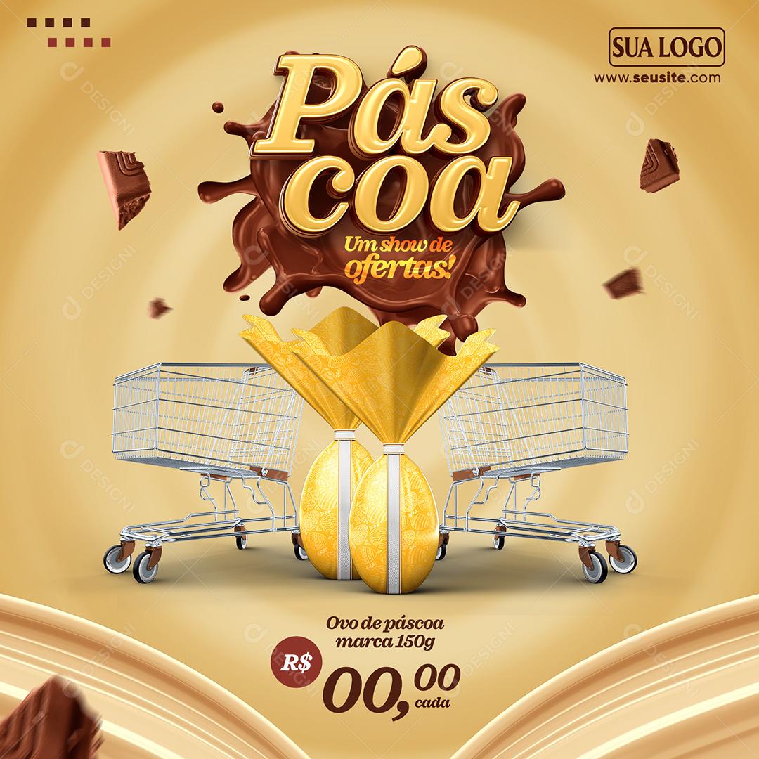Social Media Páscoa Um Show De Ofertas PSD Editável