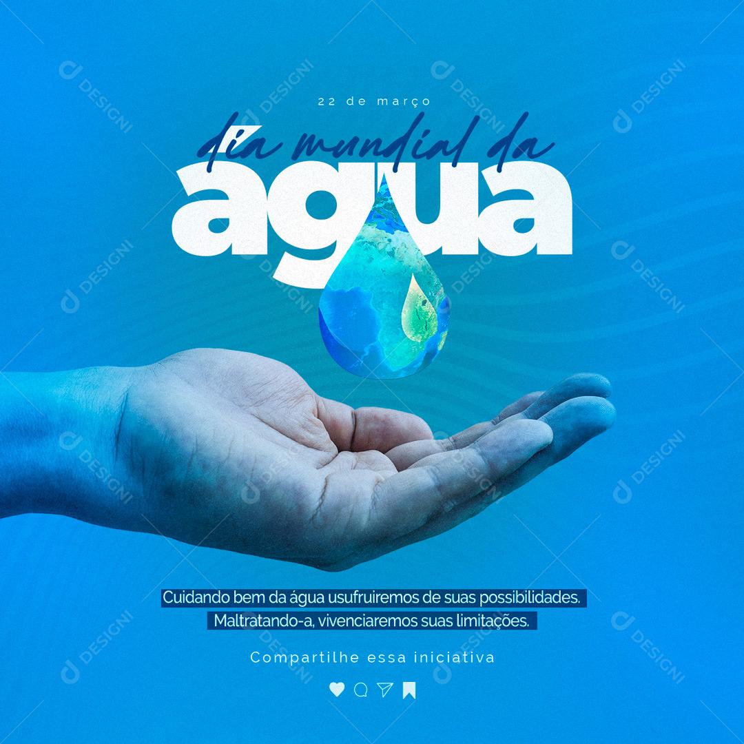 Social Media Dia Mundial Da Água 22 De Março PSD Editável