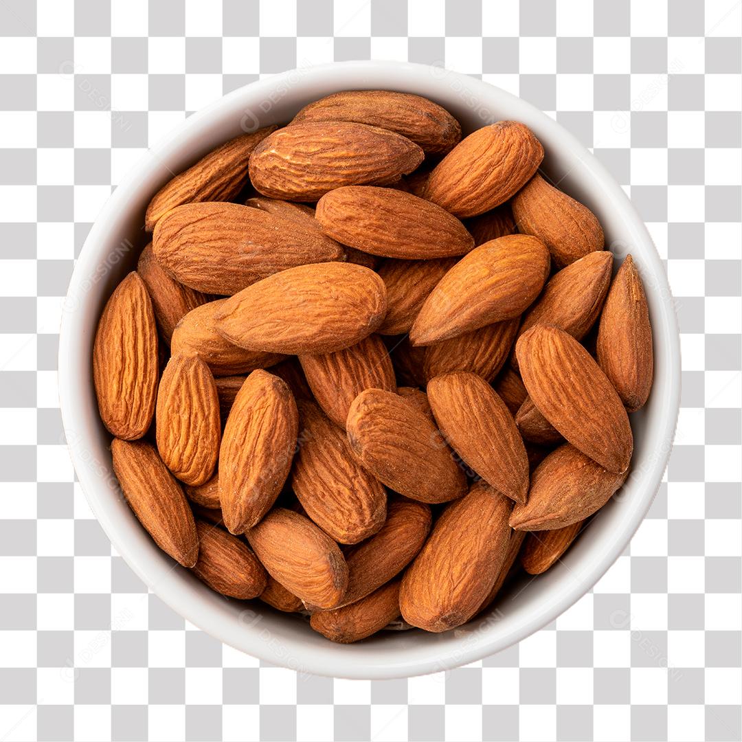 Amêndoas em uma tigela PNG Transparente