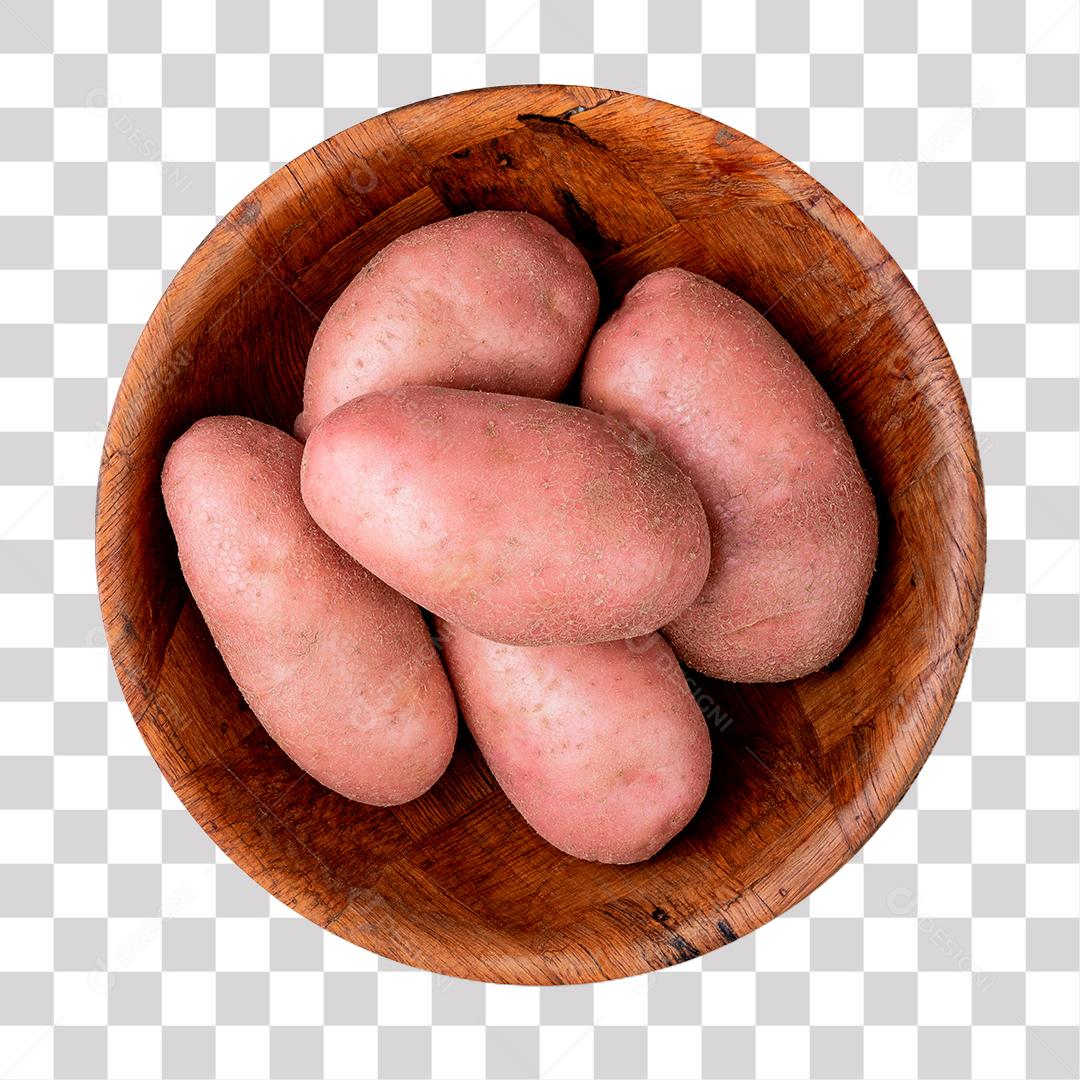 Red potato in a bowl Transparent PNG