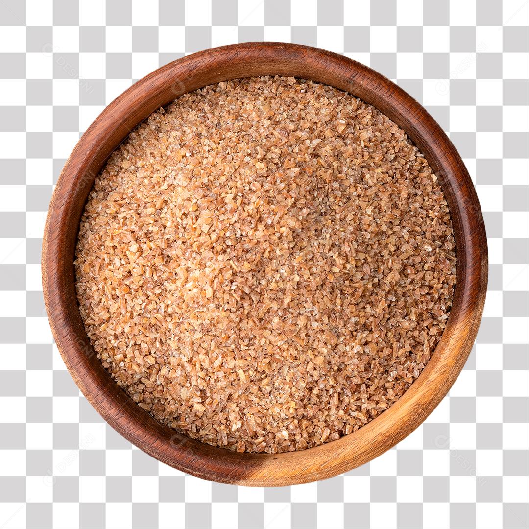 Trigo integral moído em uma tigela PNG Transparente