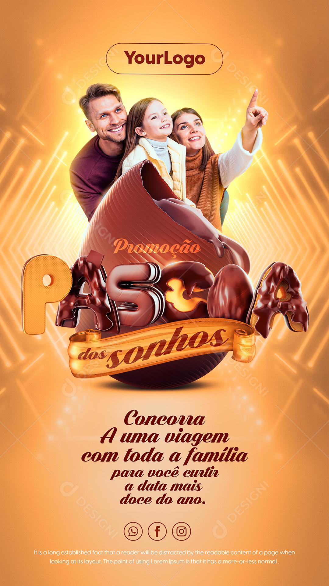 Social Media Promoção Páscoa Dos Sonhos PSD Editável