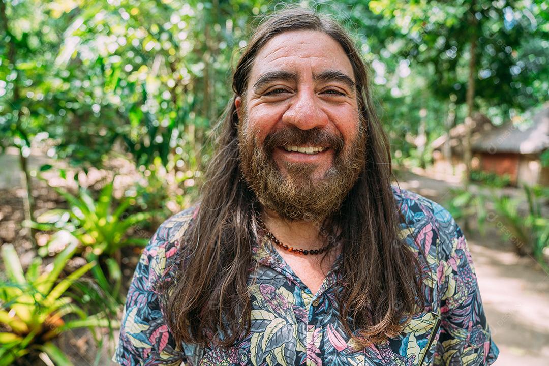 Turista peruano de férias para o Brasil. turista idosos viajar