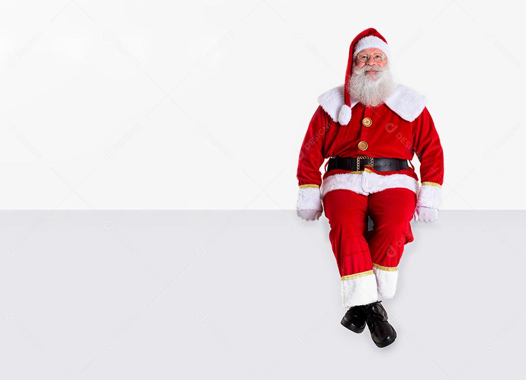 Papai Noel no fundo branco