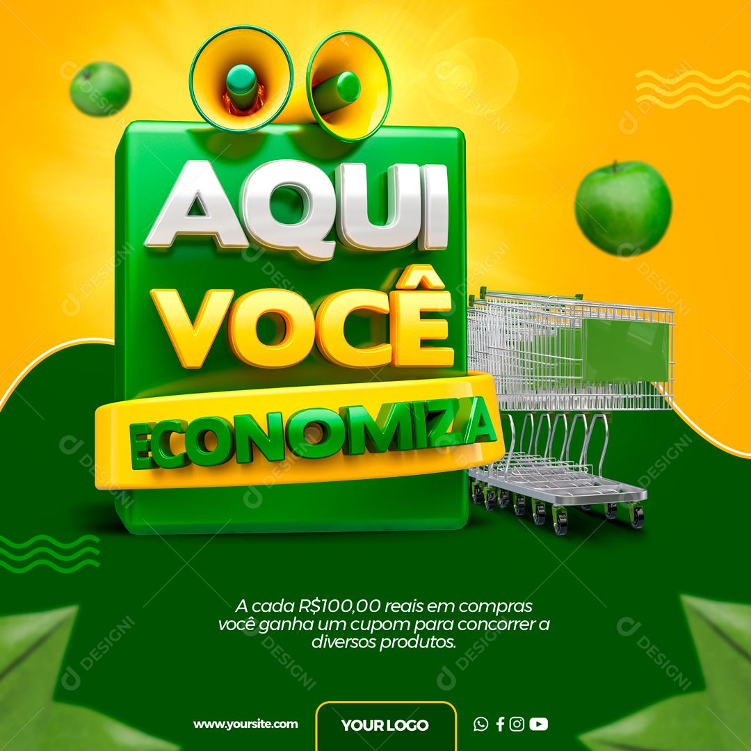 Here You Really Save Social Media Editable PSD