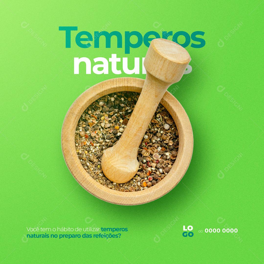 Social Media Nutricionista Temperos Naturais PSD Editável